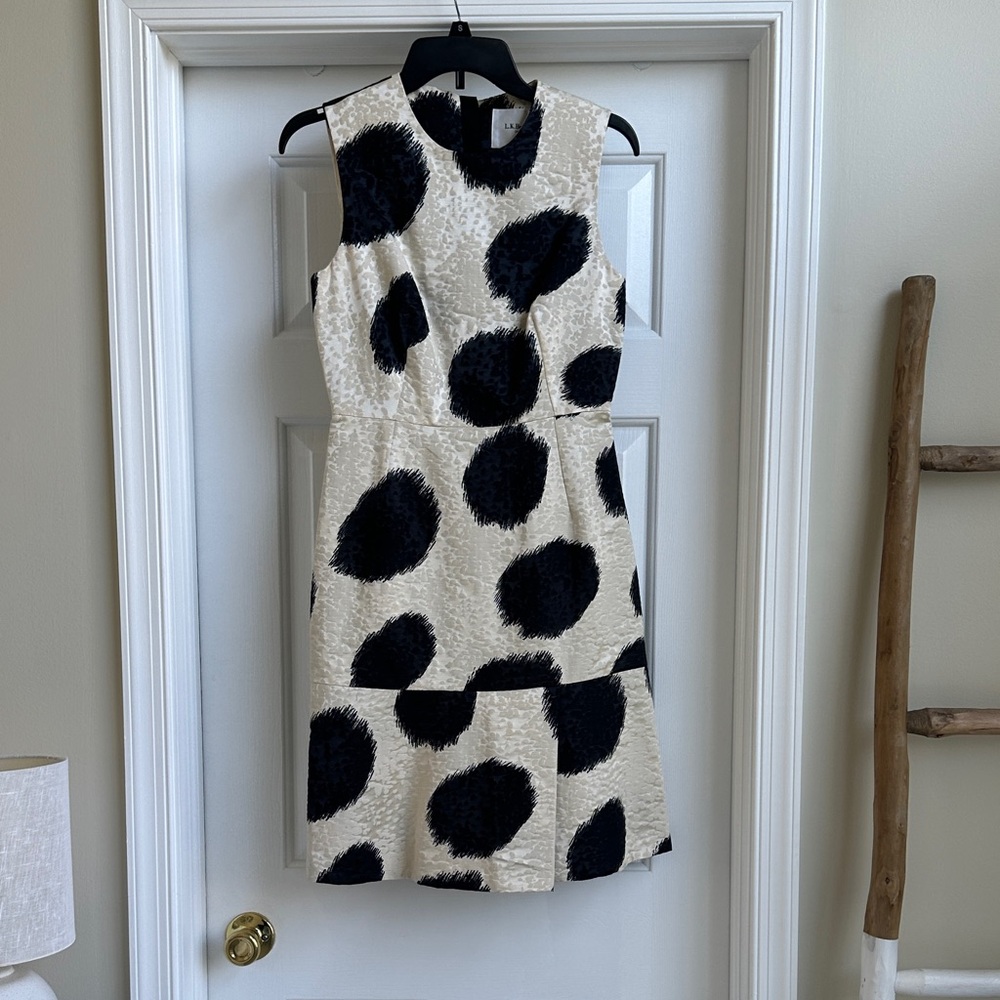 LK Bennett Black and Cream Polka Dot Dress